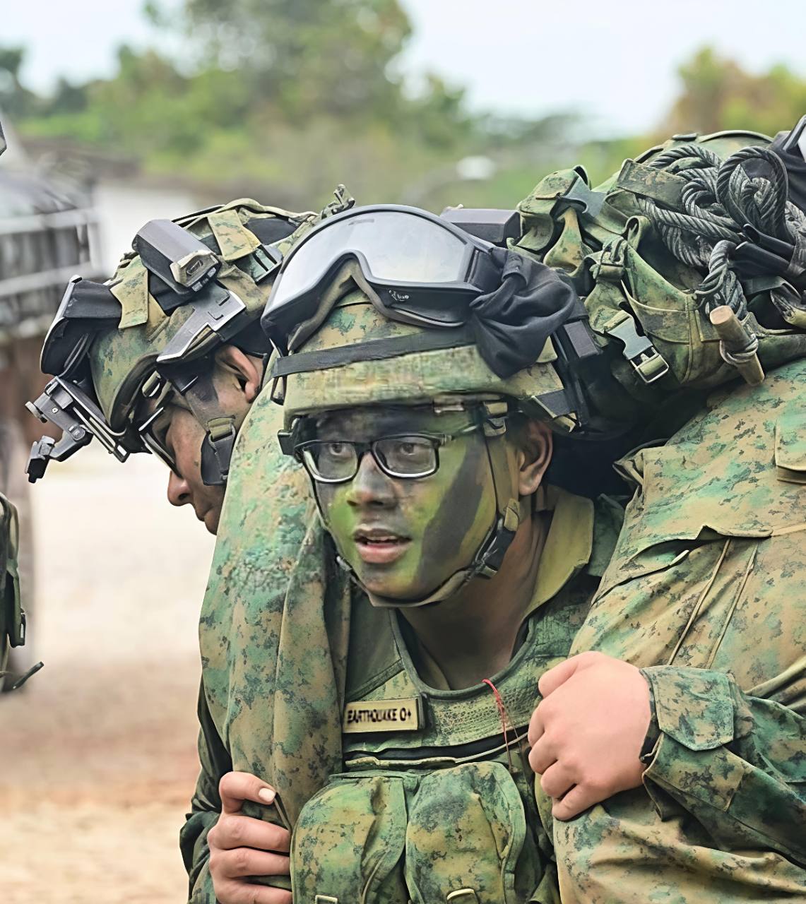 Alvin Foo during his National Service training.